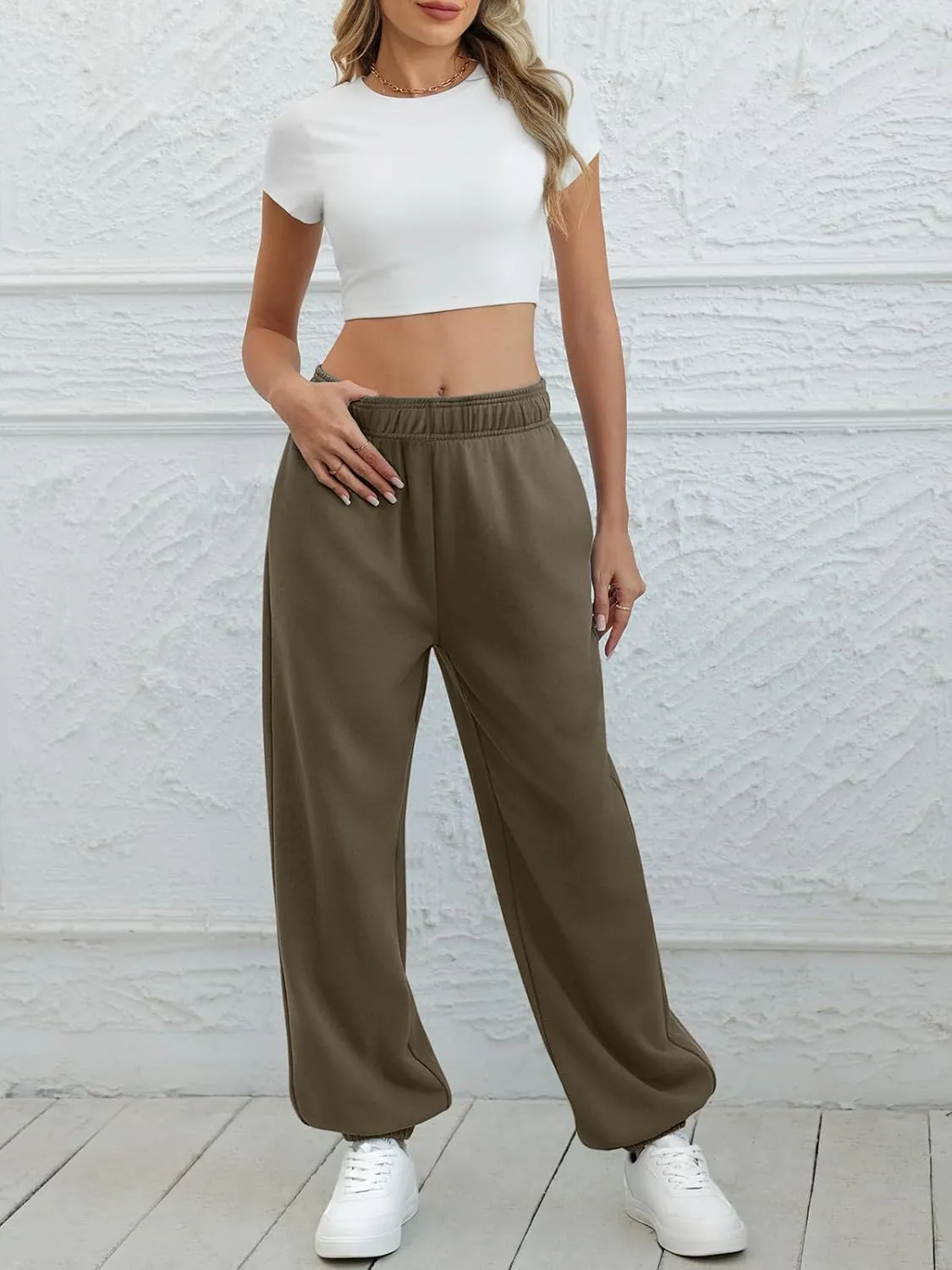 ATHMILE Sweatpants Women Baggy Lounge Pants Workout Gym Active High Waisted Comfy Joggers for Women