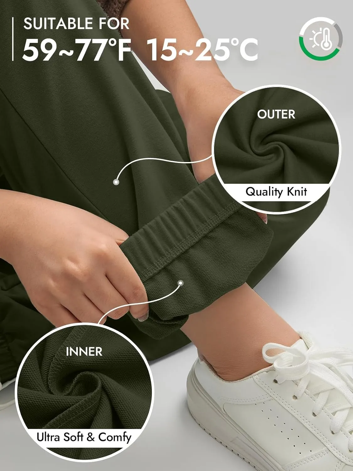 ATHMILE Sweatpants Women Baggy Lounge Pants Workout Gym Active High Waisted Comfy Joggers for Women