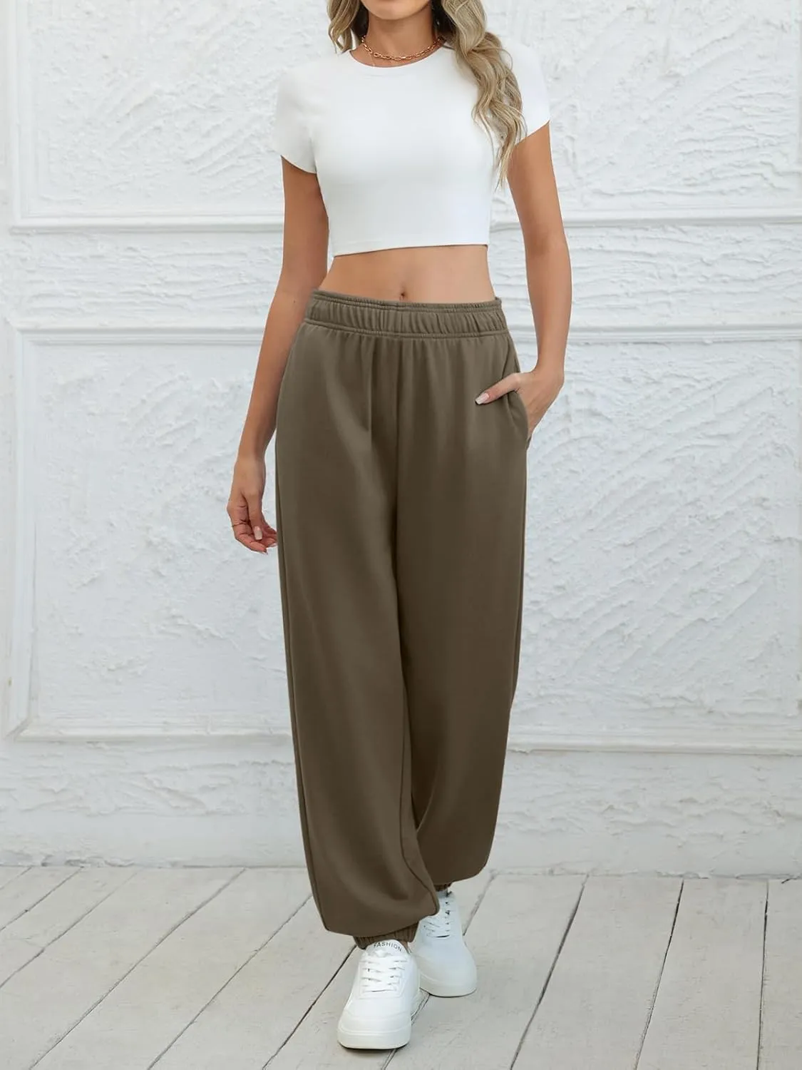 ATHMILE Sweatpants Women Baggy Lounge Pants Workout Gym Active High Waisted Comfy Joggers for Women