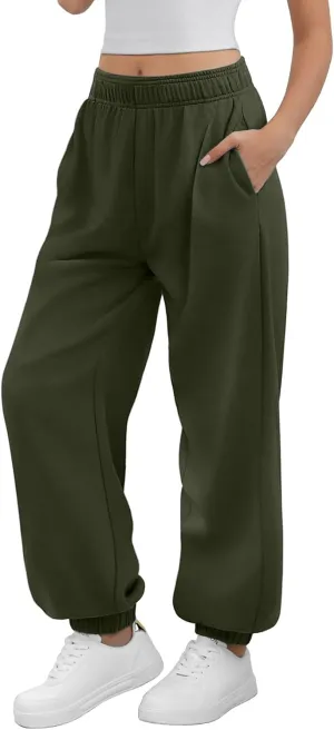 ATHMILE Sweatpants Women Baggy Lounge Pants Workout Gym Active High Waisted Comfy Joggers for Women
