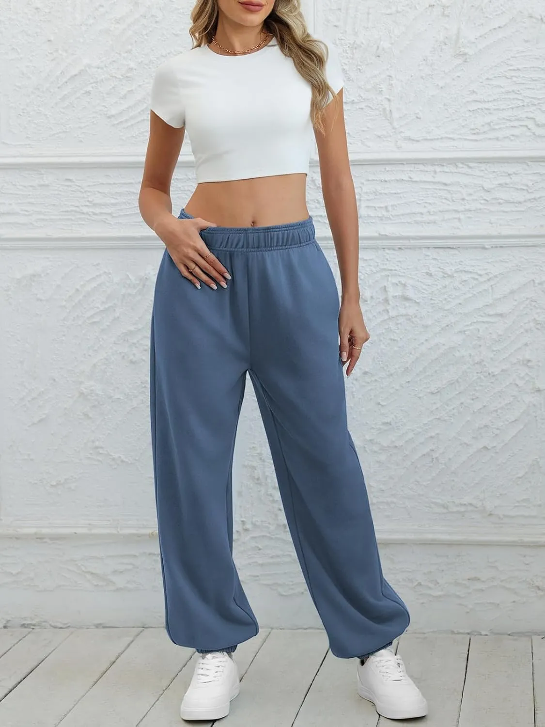 ATHMILE Sweatpants Women Baggy Lounge Pants Workout Gym Active High Waisted Comfy Joggers for Women