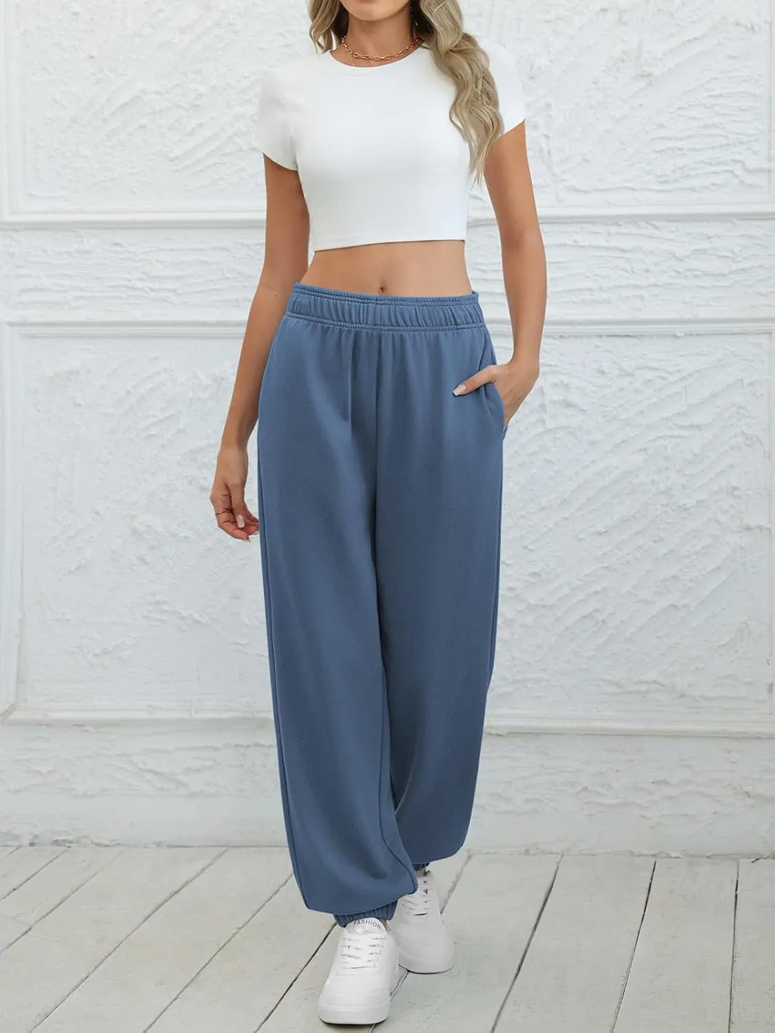 ATHMILE Sweatpants Women Baggy Lounge Pants Workout Gym Active High Waisted Comfy Joggers for Women