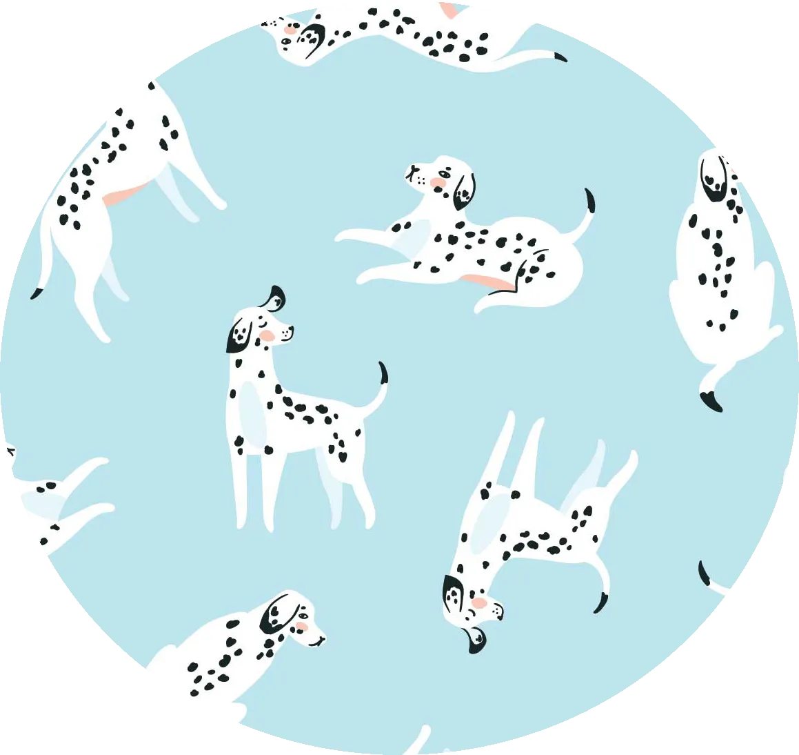 Beautifully Bold Blue Dalmatians - Bamboo Blankets