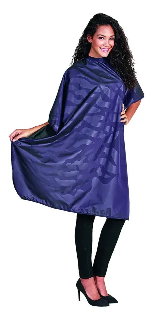 Betty Dain Bleach-proof All Purpose Styling Cape, Material Defends Against Bleach Stains, Color Proof, Chemical Proof, Waterproof, Lightweight Embossed Nylon, Purple