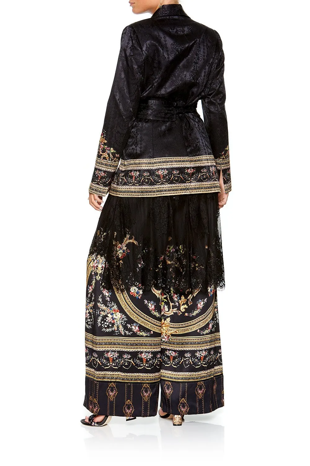 BLAZER WITH CHIFFON CONTRAST FRIEND IN FLORA