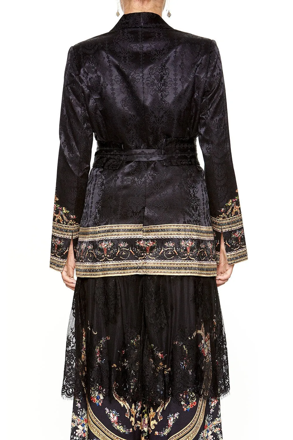 BLAZER WITH CHIFFON CONTRAST FRIEND IN FLORA