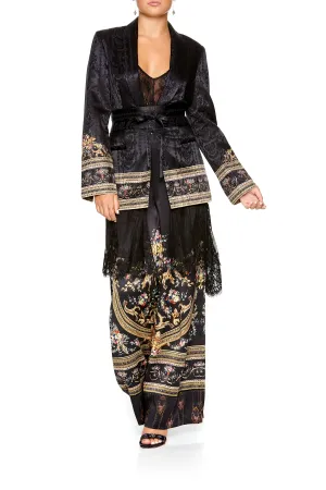 BLAZER WITH CHIFFON CONTRAST FRIEND IN FLORA
