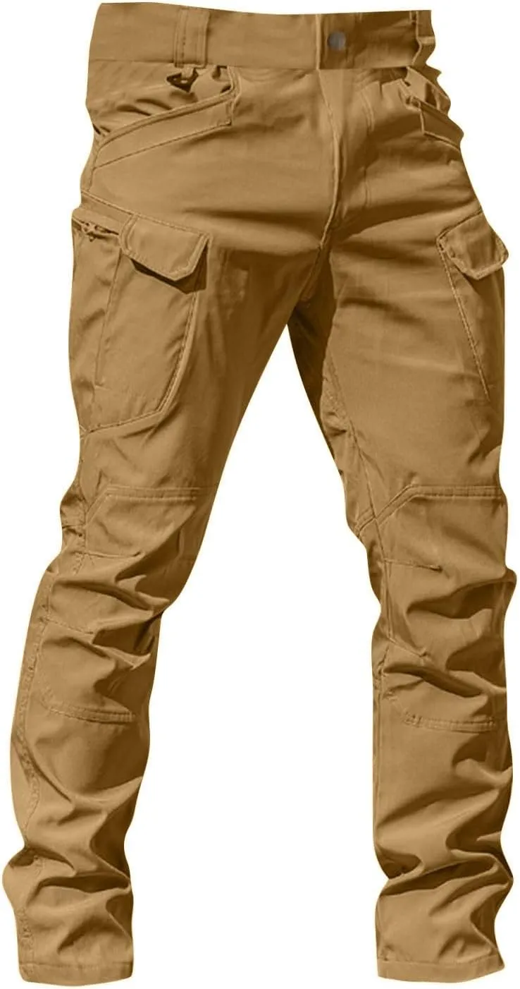 Cargo Pants for Men Water Resistant Ripstop Camo Hiking Pants Multi Pocket Outdoor Carpenter Relaxed Fit Work Pant
