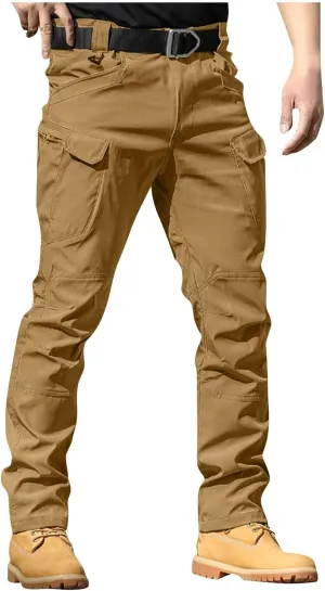 Cargo Pants for Men Water Resistant Ripstop Camo Hiking Pants Multi Pocket Outdoor Carpenter Relaxed Fit Work Pant