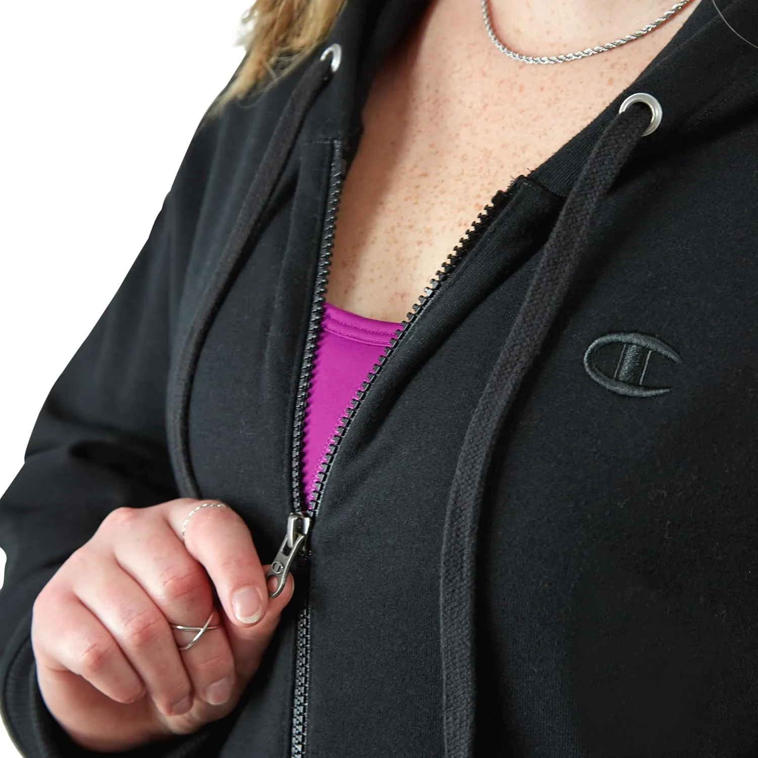 Champion Women's Full-zip Hoodie, Powerblend, Fleece Sweatshirt, Hoodie Sweatshirt for Women (Plus Size Available)