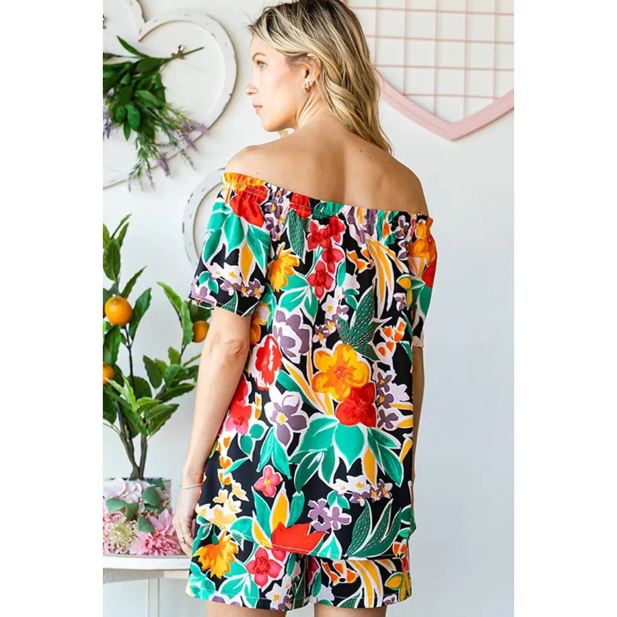 Cotton Bleu by Nu Label Floral Off-Shoulder Top