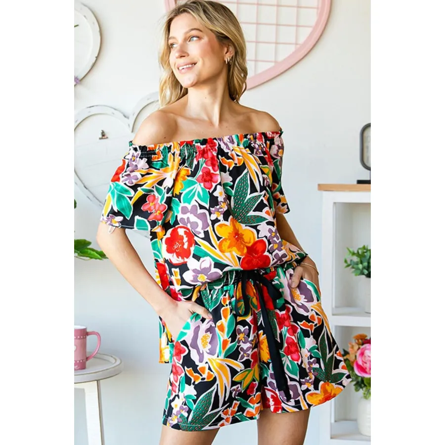 Cotton Bleu by Nu Label Floral Off-Shoulder Top