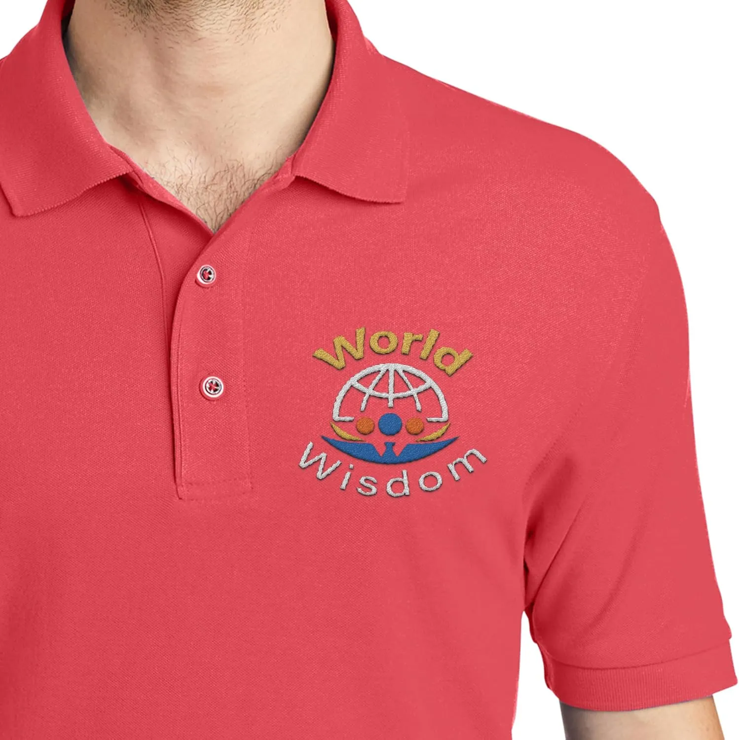Custom Embroidered Polo Shirt for Men Personalized Embroidery Name Text Logo Golf Tee