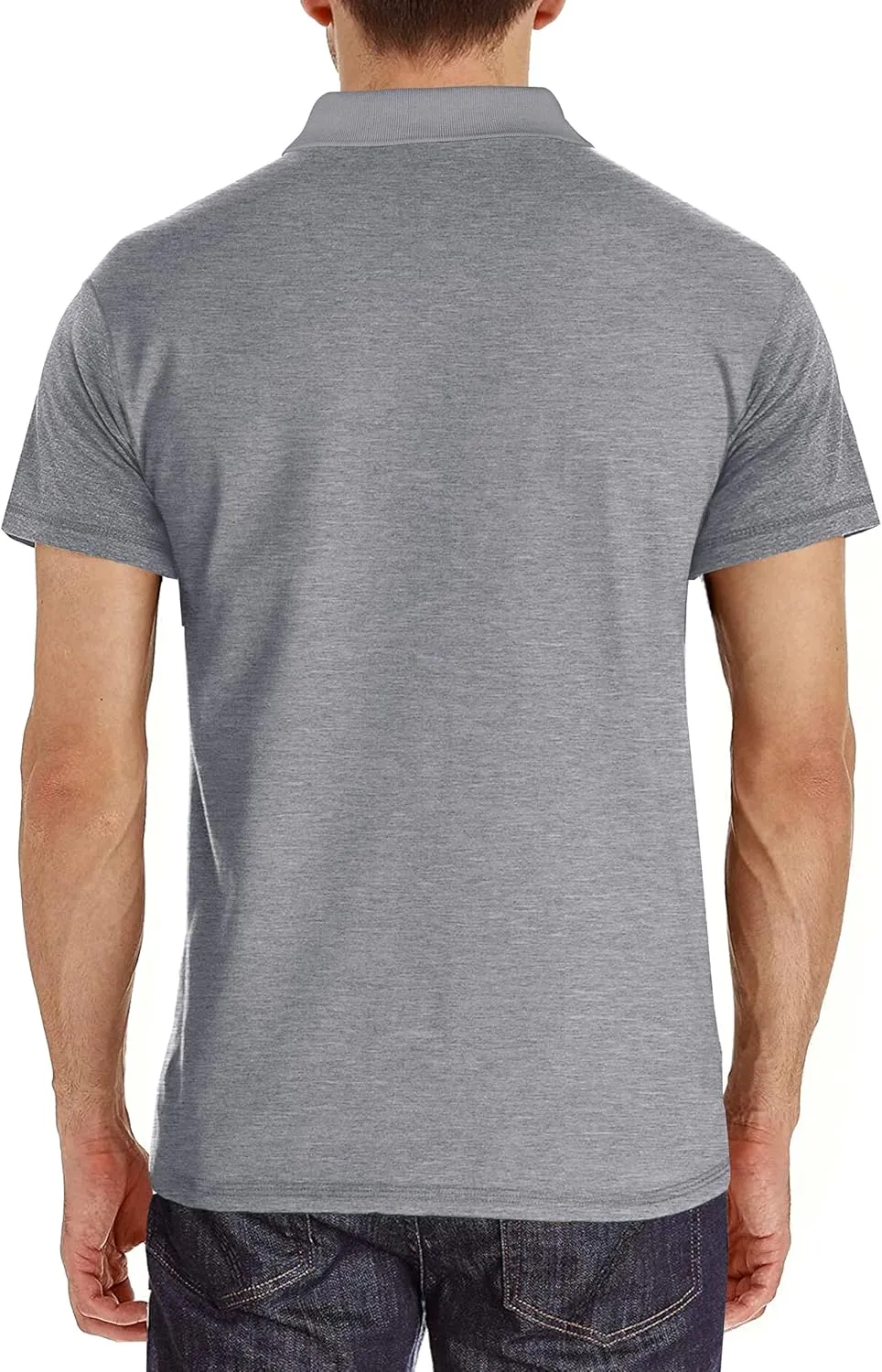 EDITCOZY Mens Polo Shirts with Pocket Casual Classic Short Sleeve Button Golf T-Shirt Top
