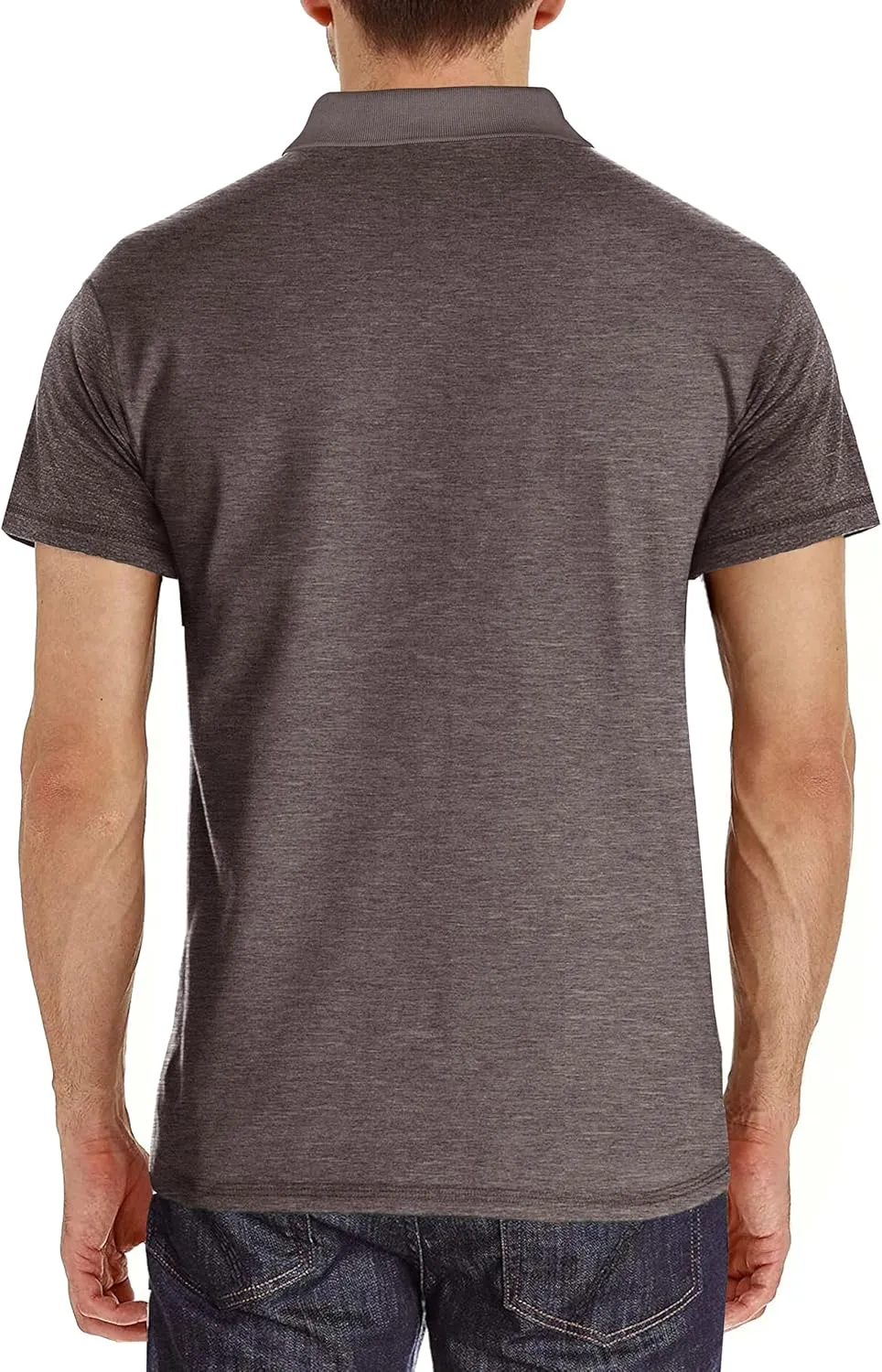 EDITCOZY Mens Polo Shirts with Pocket Casual Classic Short Sleeve Button Golf T-Shirt Top