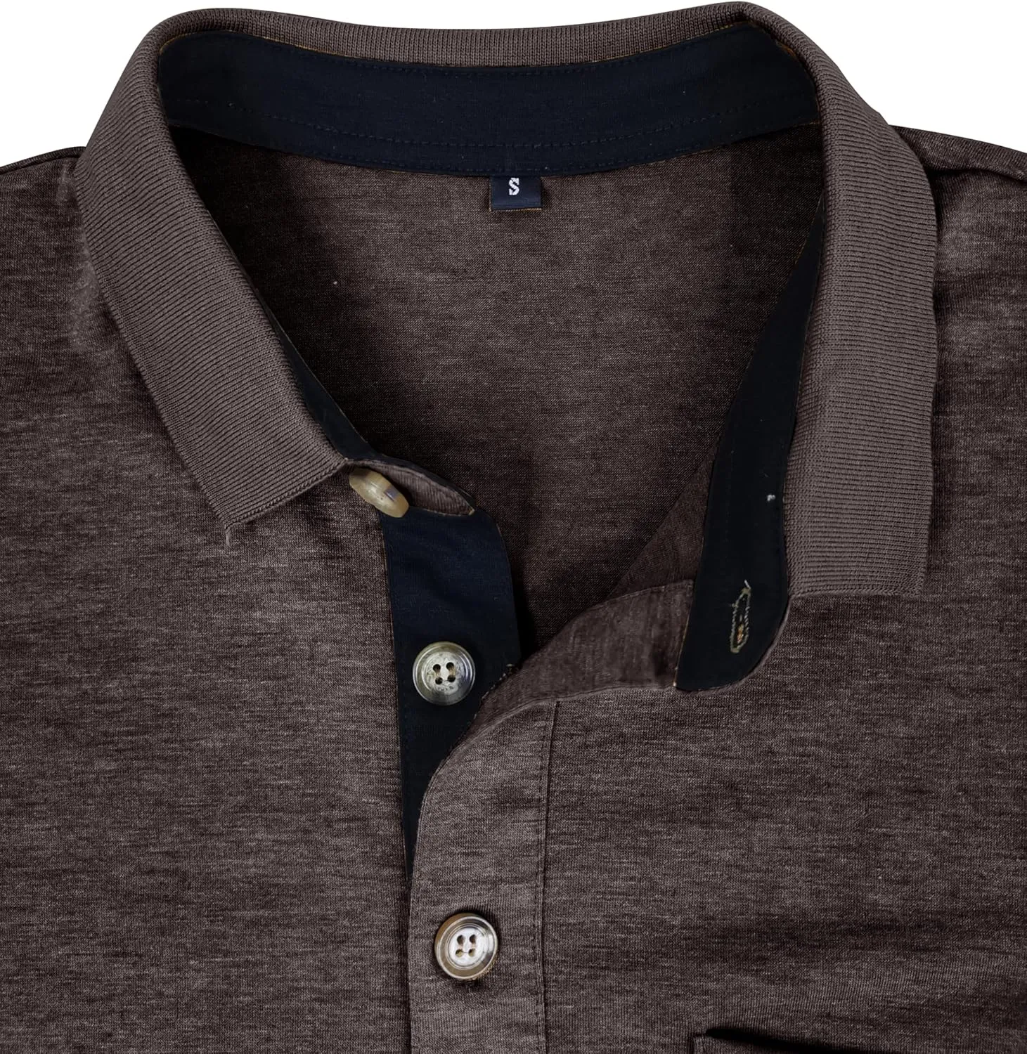 EDITCOZY Mens Polo Shirts with Pocket Casual Classic Short Sleeve Button Golf T-Shirt Top