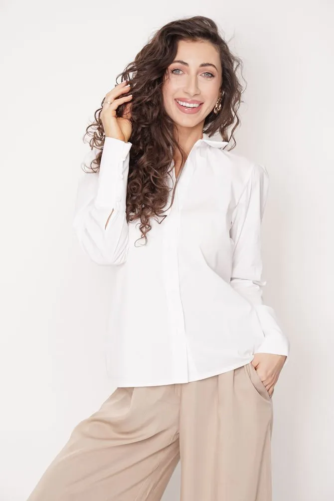 Elia Button-Up Shirt White