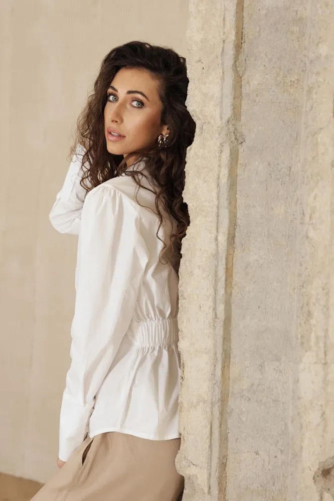 Elia Button-Up Shirt White