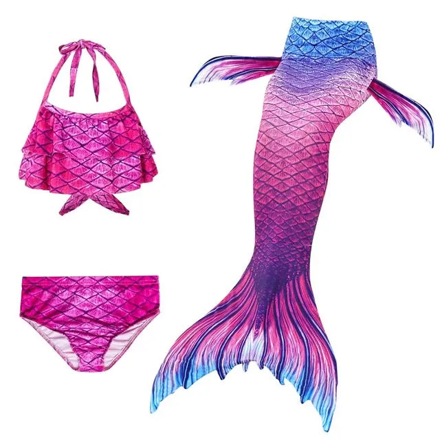 Girls Mermaid Tails Swimming Dresses Cosplay Costume Beach Clothes Little Children Mermaid Swimsuit for Kids Swimmable Costumes