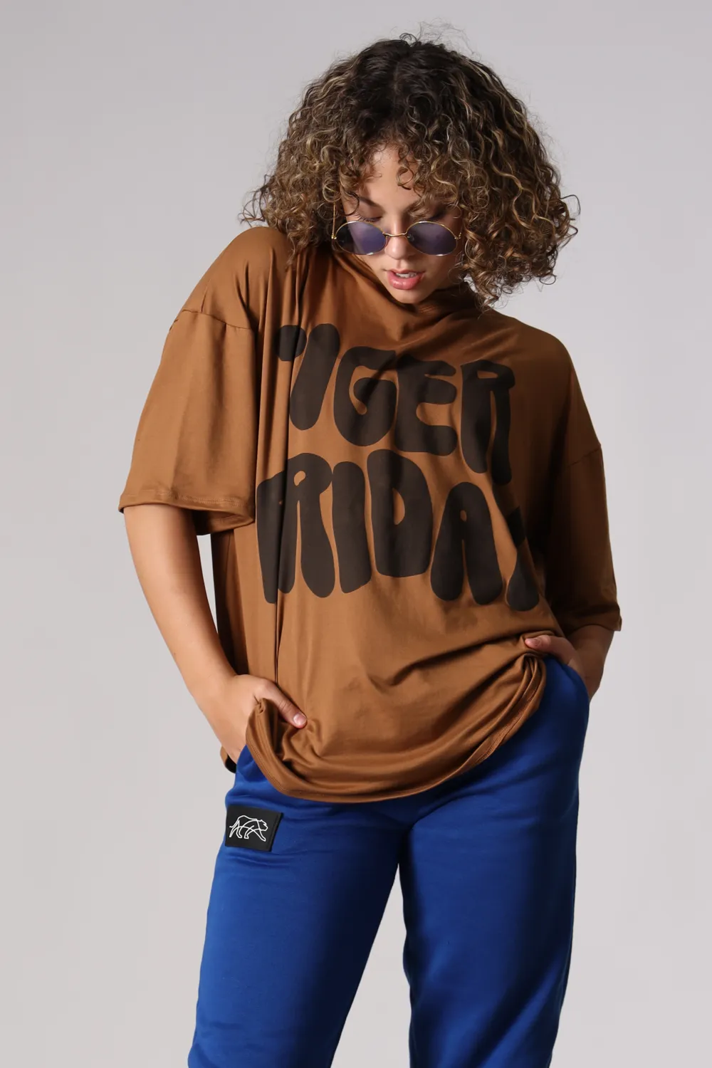Graffiti Oversized T-Shirt - Toast