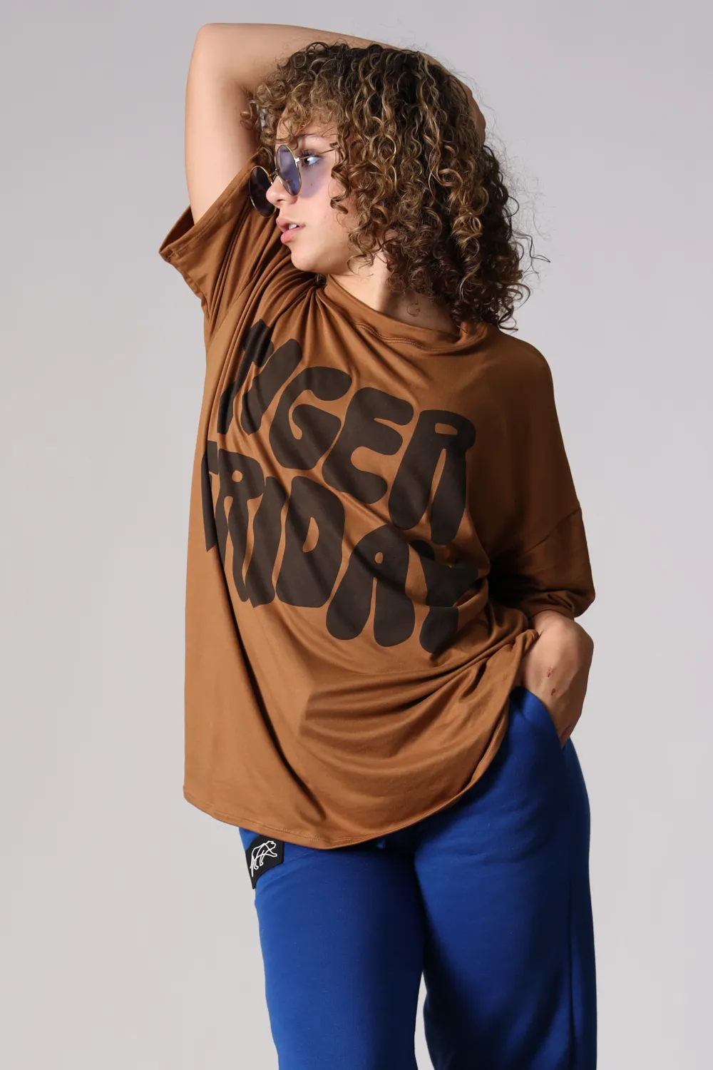 Graffiti Oversized T-Shirt - Toast