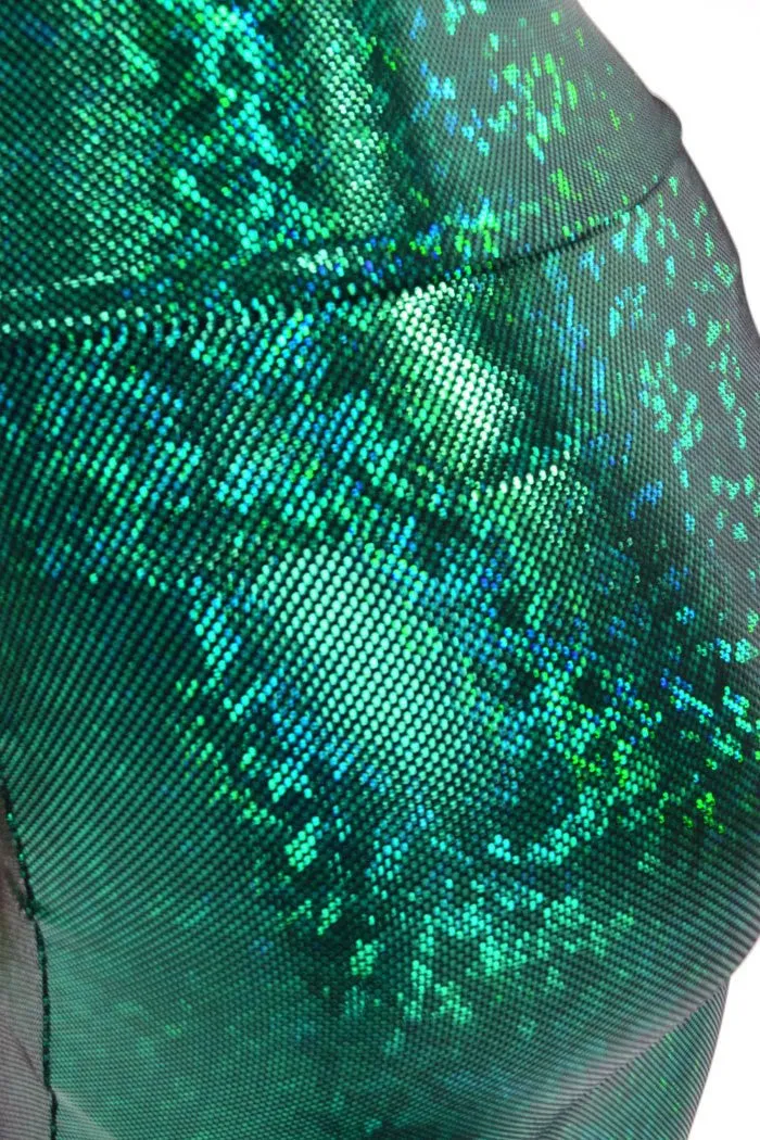 Green Kaleidoscope High Waist Mermaid Skirt