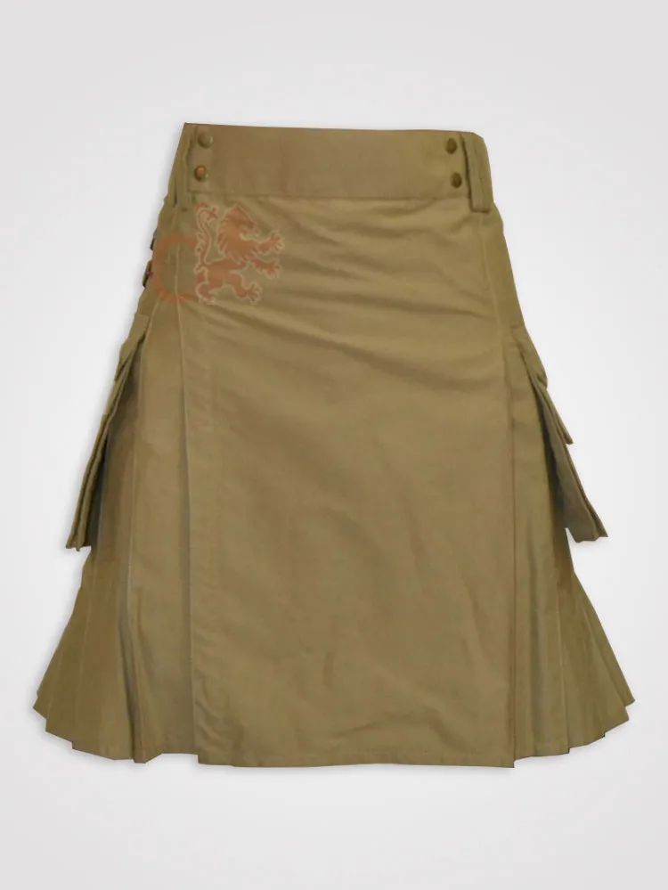 Khaki Working Utility kilt