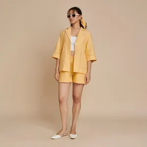 Linen Co Ord Set for Women | Yellow