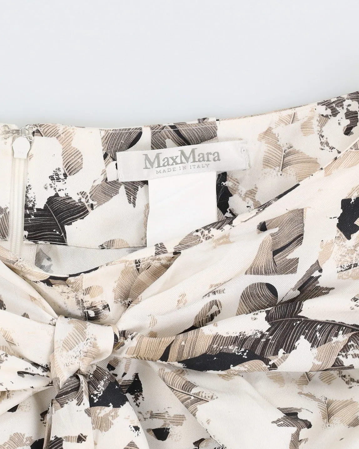 Max Mara Silk Patterned Cargo Trousers - M