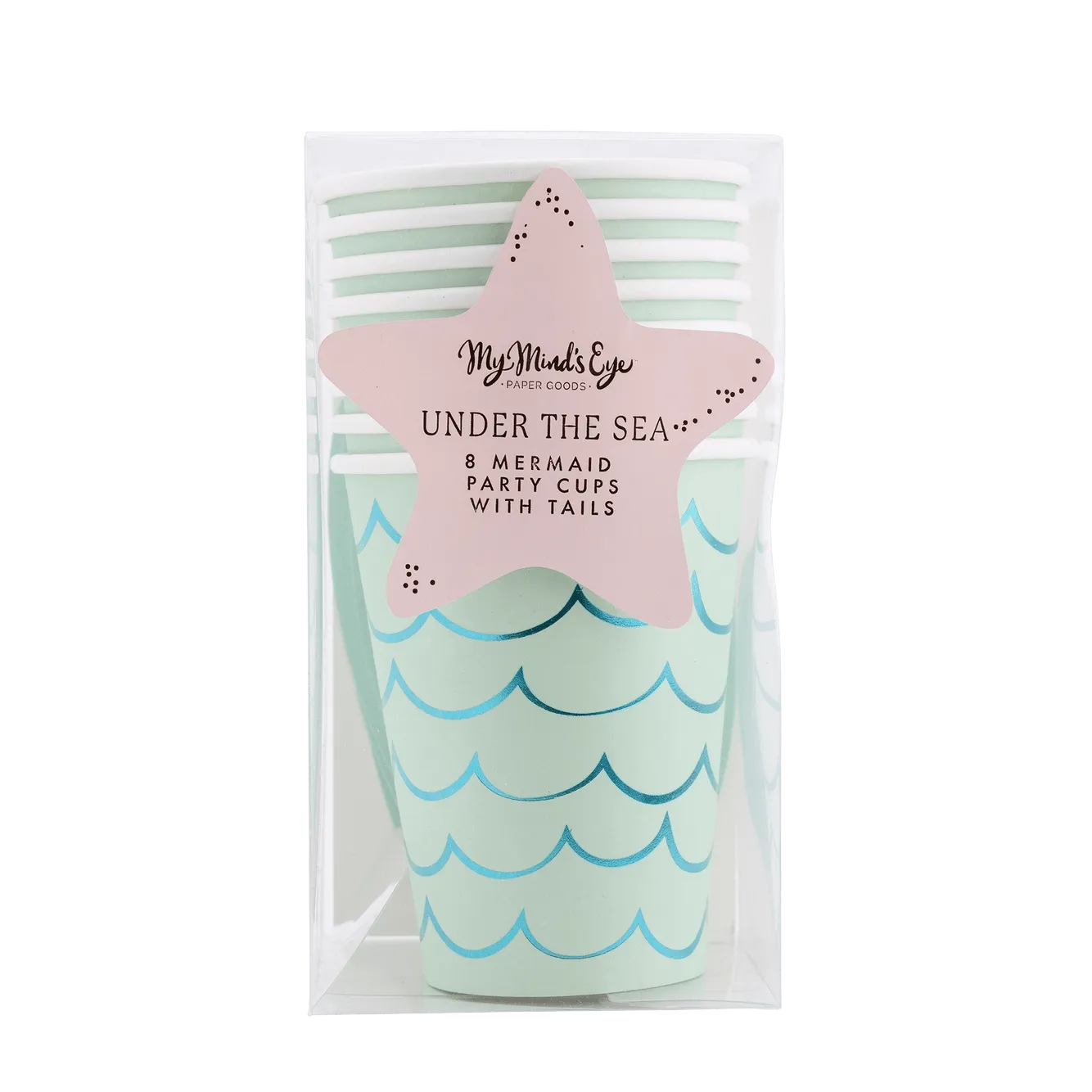 Mermaid Party Mermaid Tail Paper Party Cups x 8