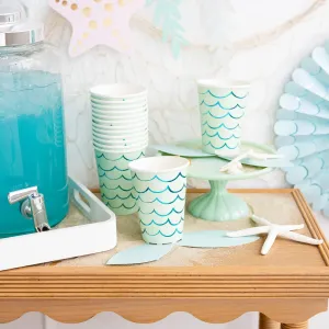 Mermaid Party Mermaid Tail Paper Party Cups x 8