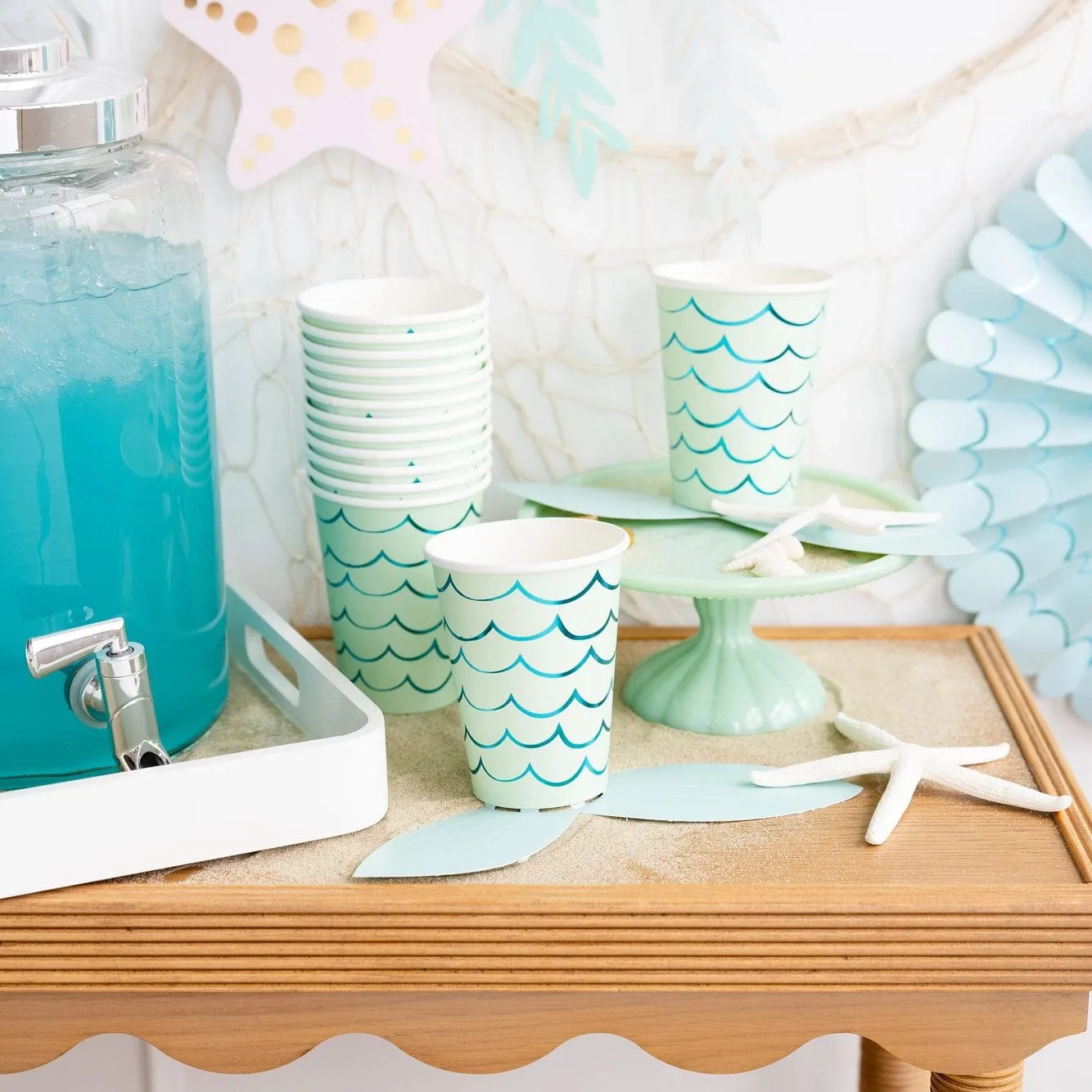 Mermaid Party Mermaid Tail Paper Party Cups x 8