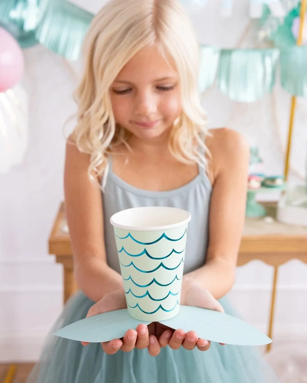 Mermaid Party Mermaid Tail Paper Party Cups x 8