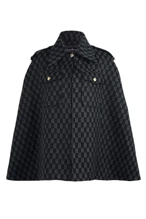Monogram Cape Outer - Dark Gray