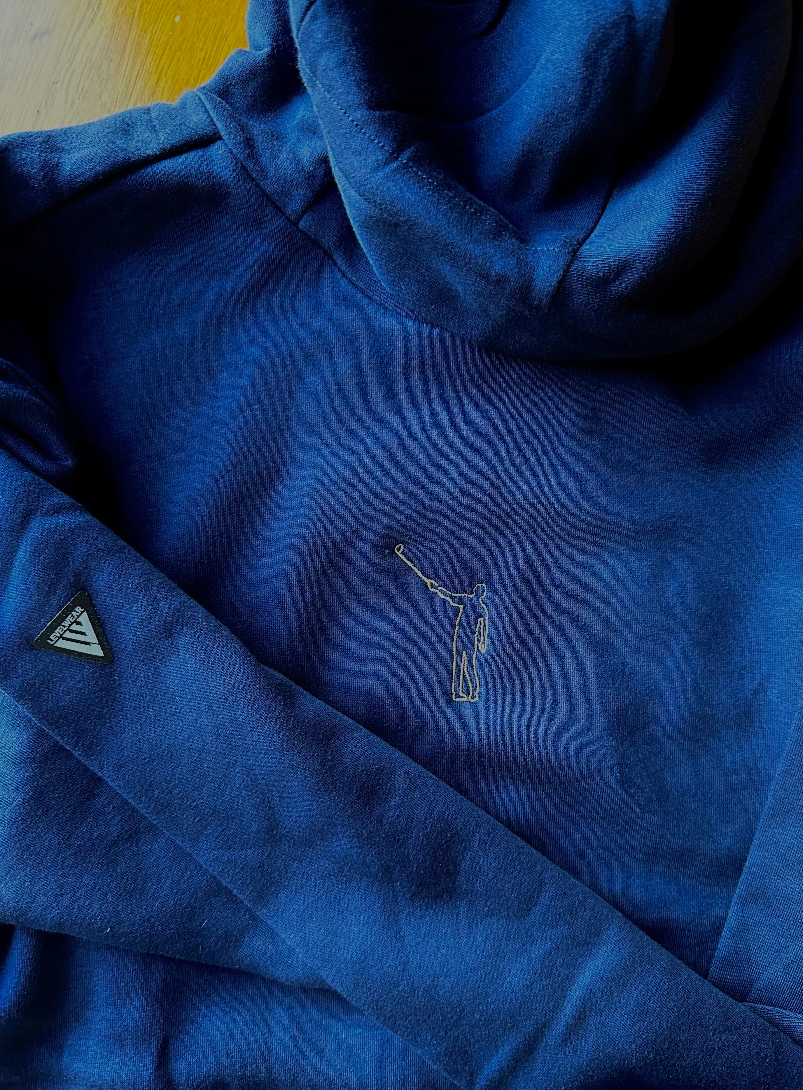 NLU x Levelwear Technical Hoodie | Navy w/ Rye Wayward Drive Outline Logo