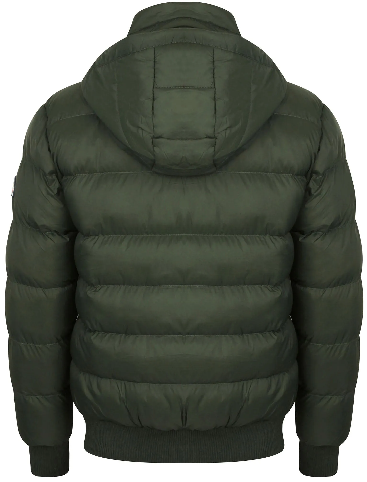 Proctor Layered Quilted Puffer Jacket with Hood in Deep Forest - Tokyo Laundry