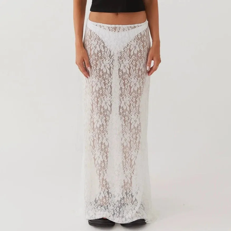 Rossa Floral Lace Maxi Skirts