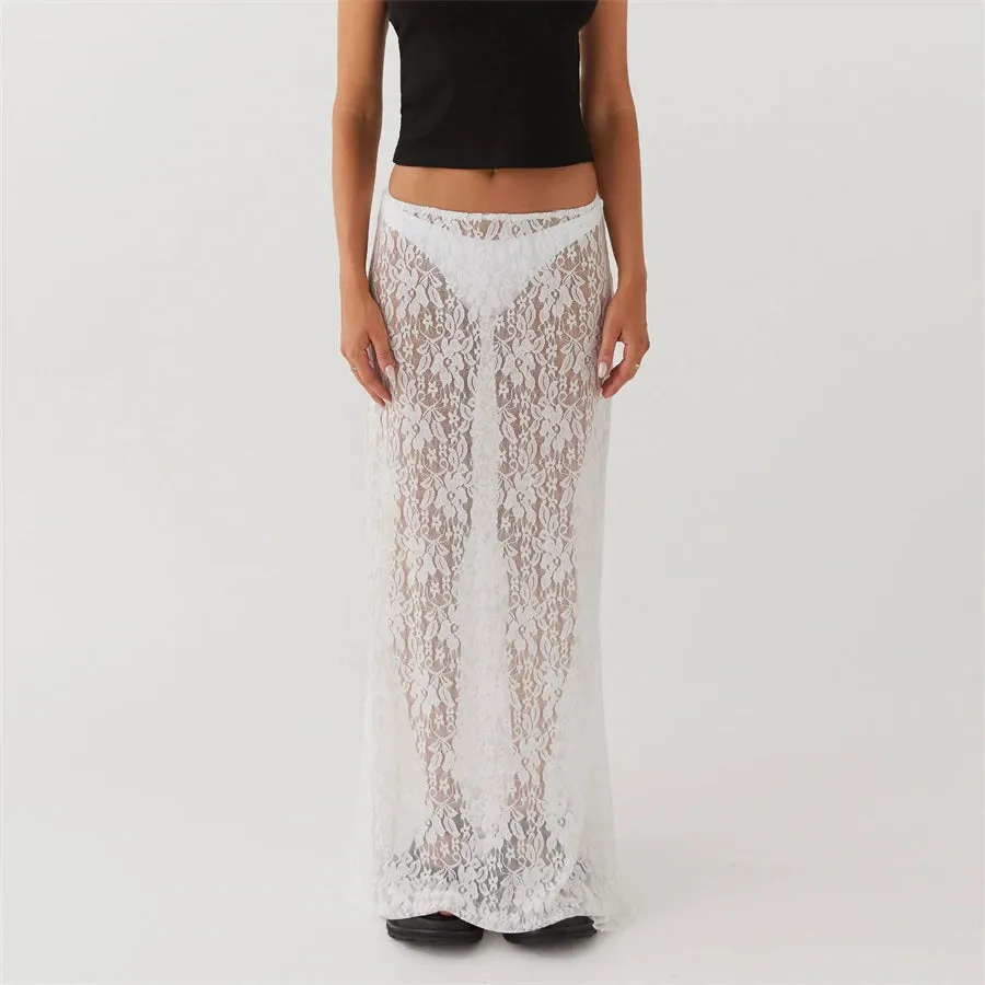 Rossa Floral Lace Maxi Skirts