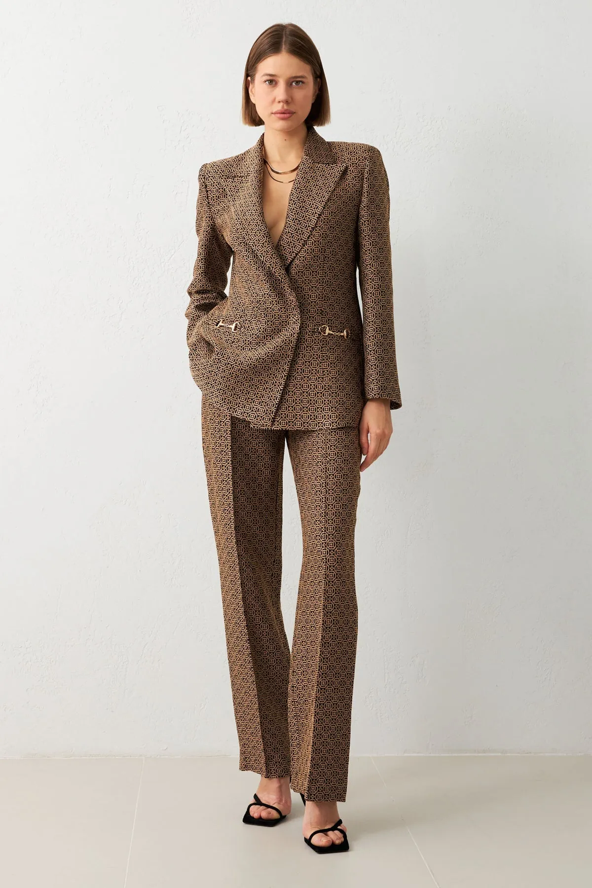 Setre Patterned Suit With Trousers Black