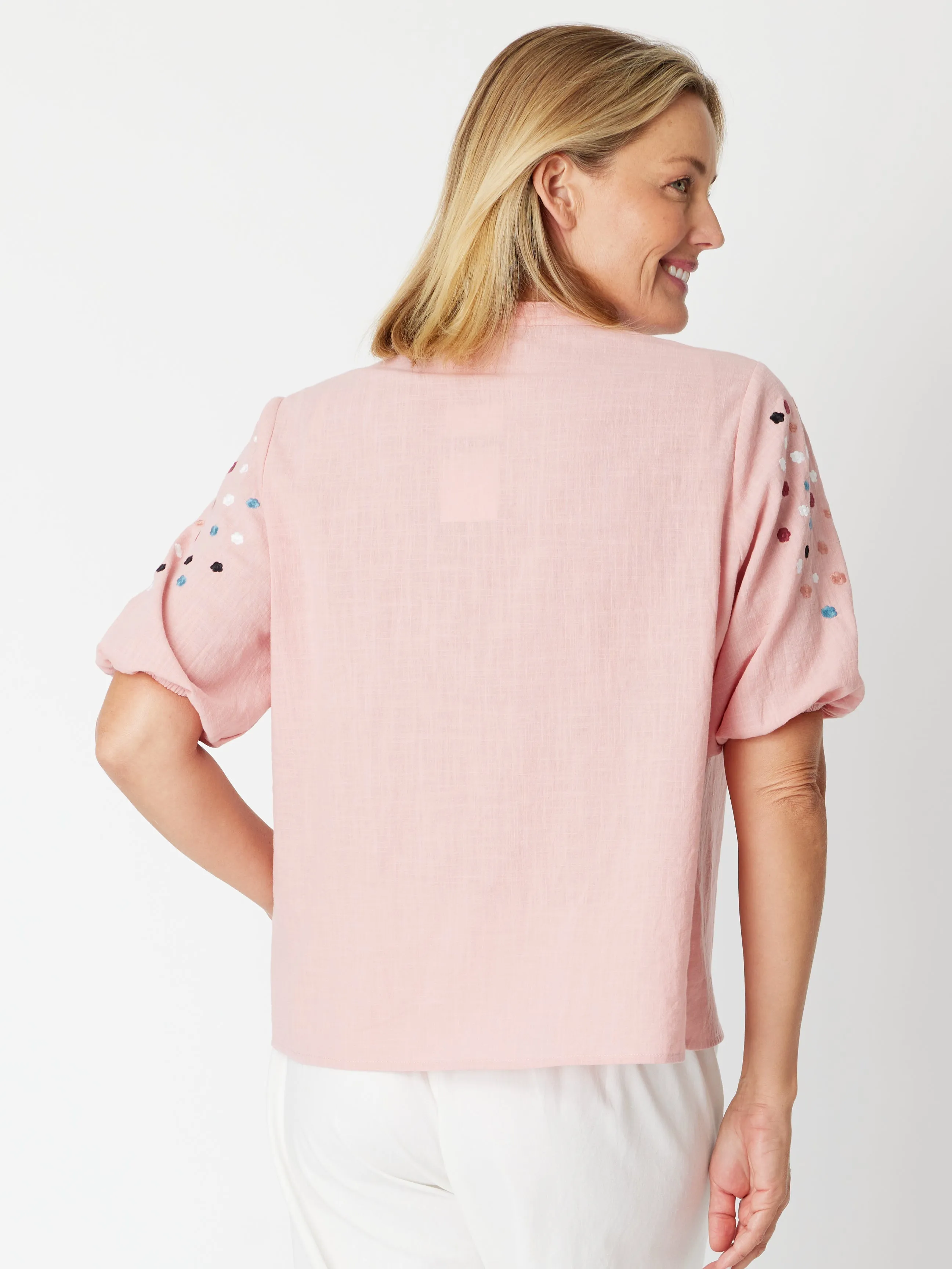 Spot Embroidered Shirt - 30607 Blush