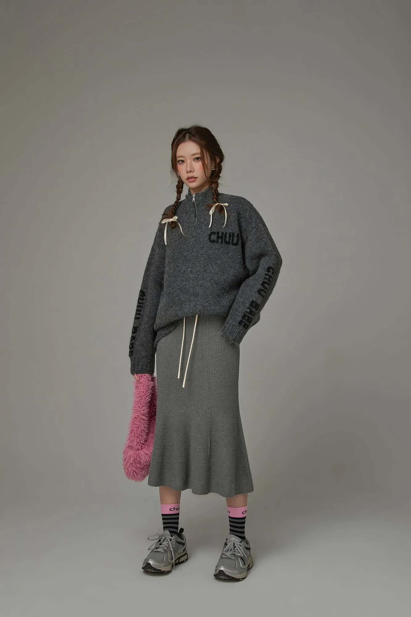 String Knit Long Mermaid Skirt
