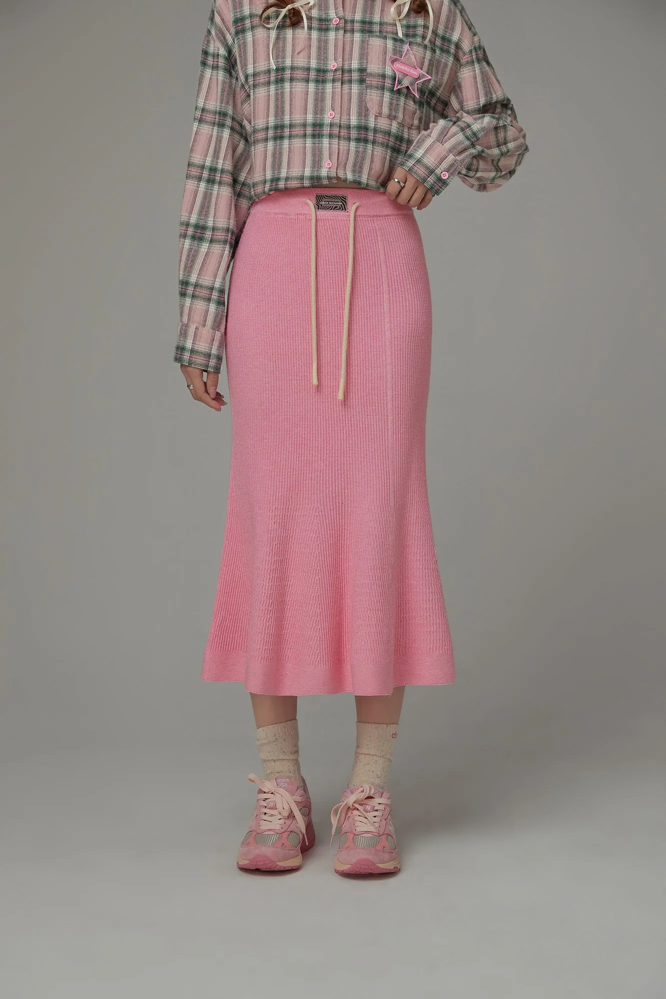 String Knit Long Mermaid Skirt