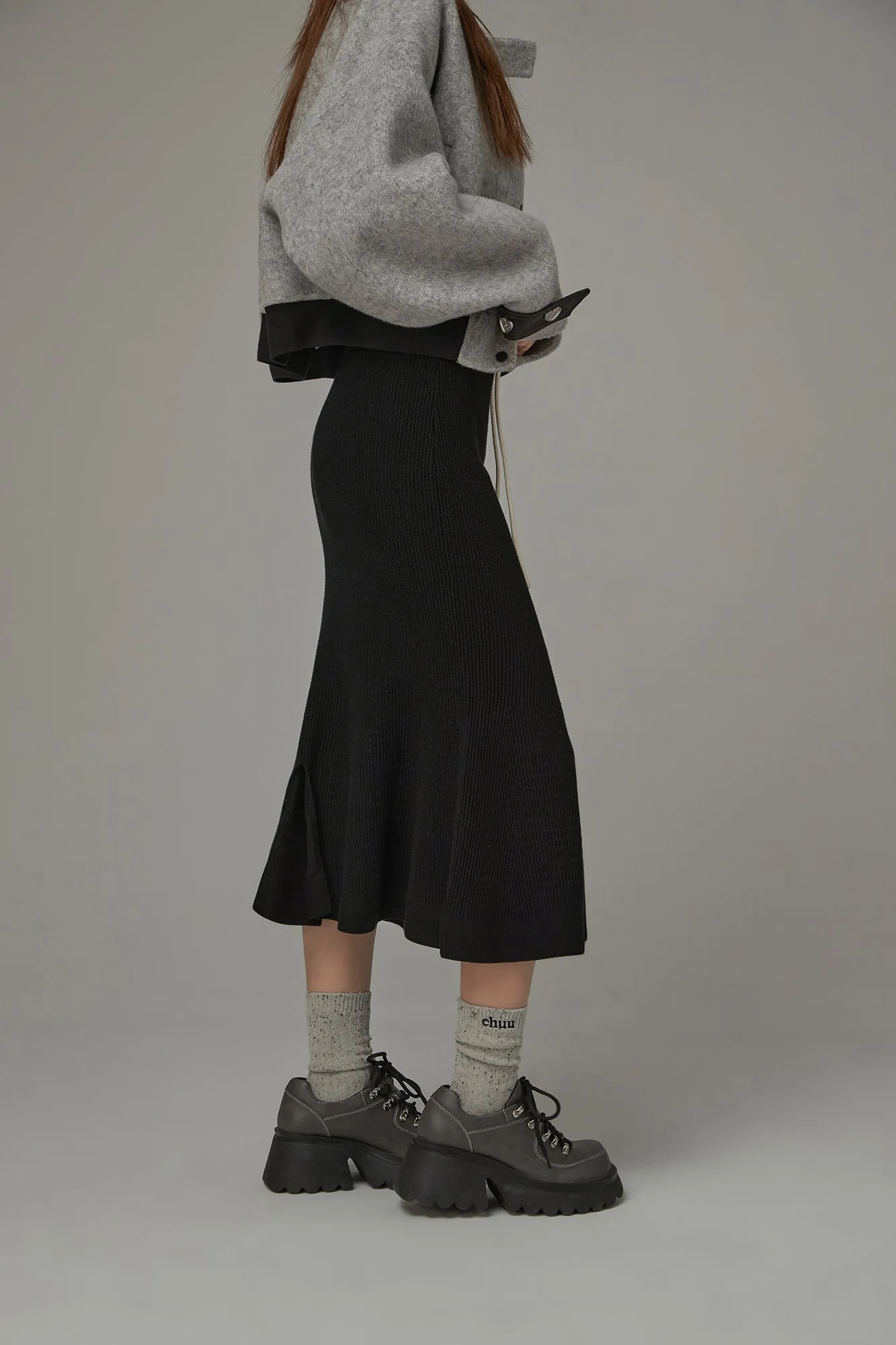 String Knit Long Mermaid Skirt