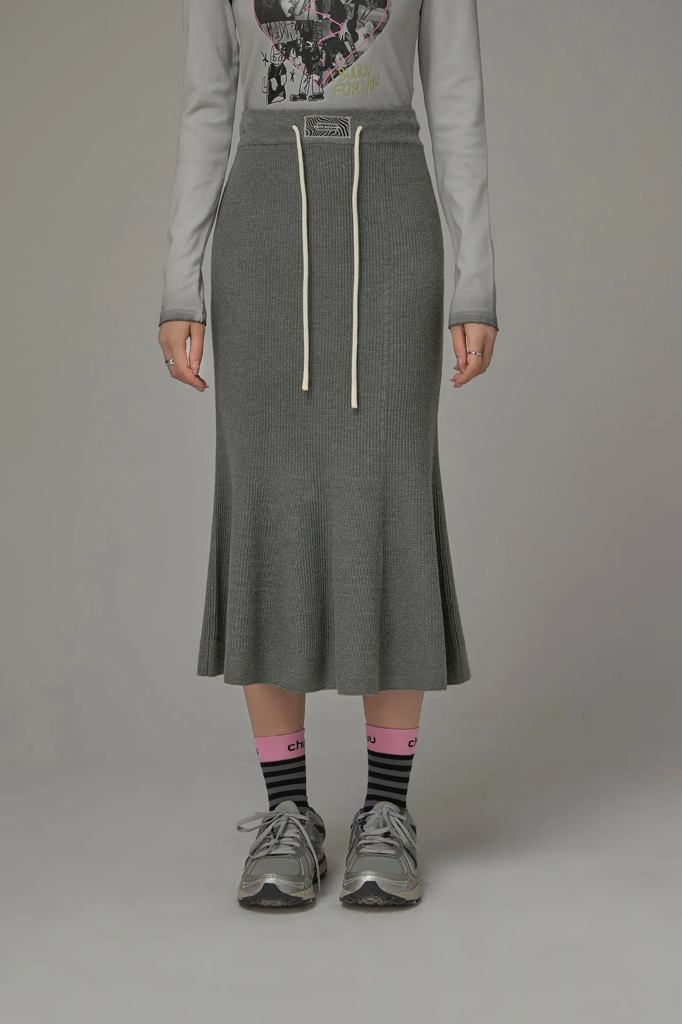 String Knit Long Mermaid Skirt