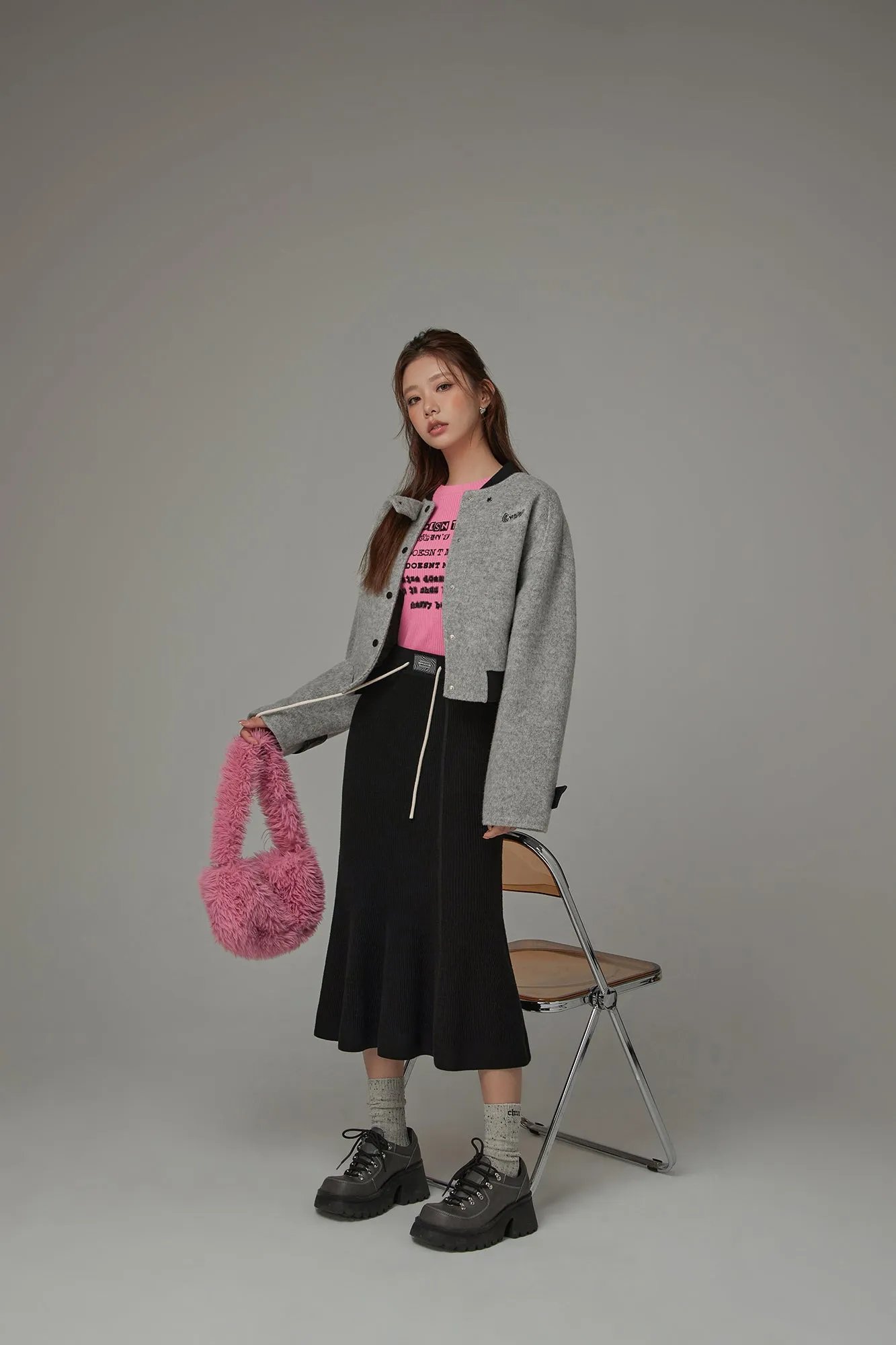 String Knit Long Mermaid Skirt