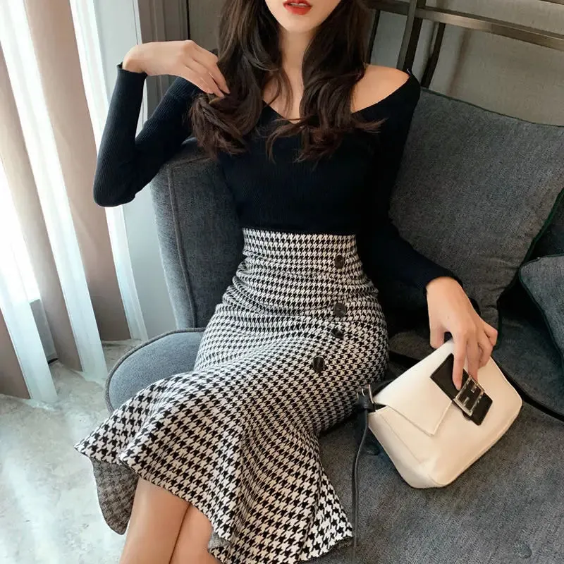 Sweet Trumpet Mid Calf Mermaid Skirts
