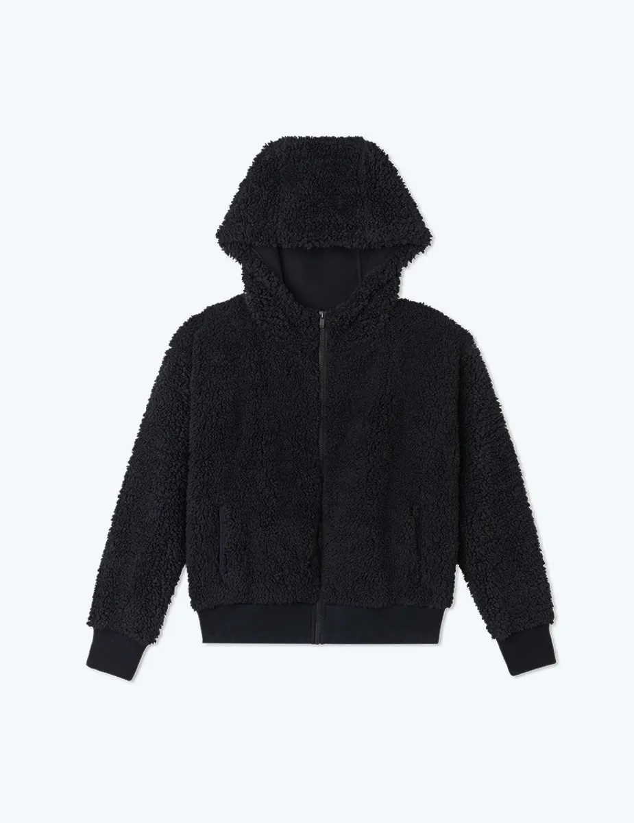 The High Pile Eco Short Fleece Jacket - Sea Urchin
