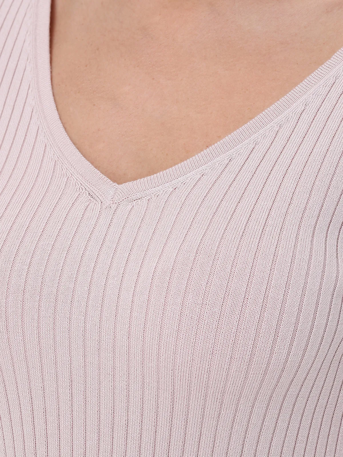 V-Neck Peplum Sweater