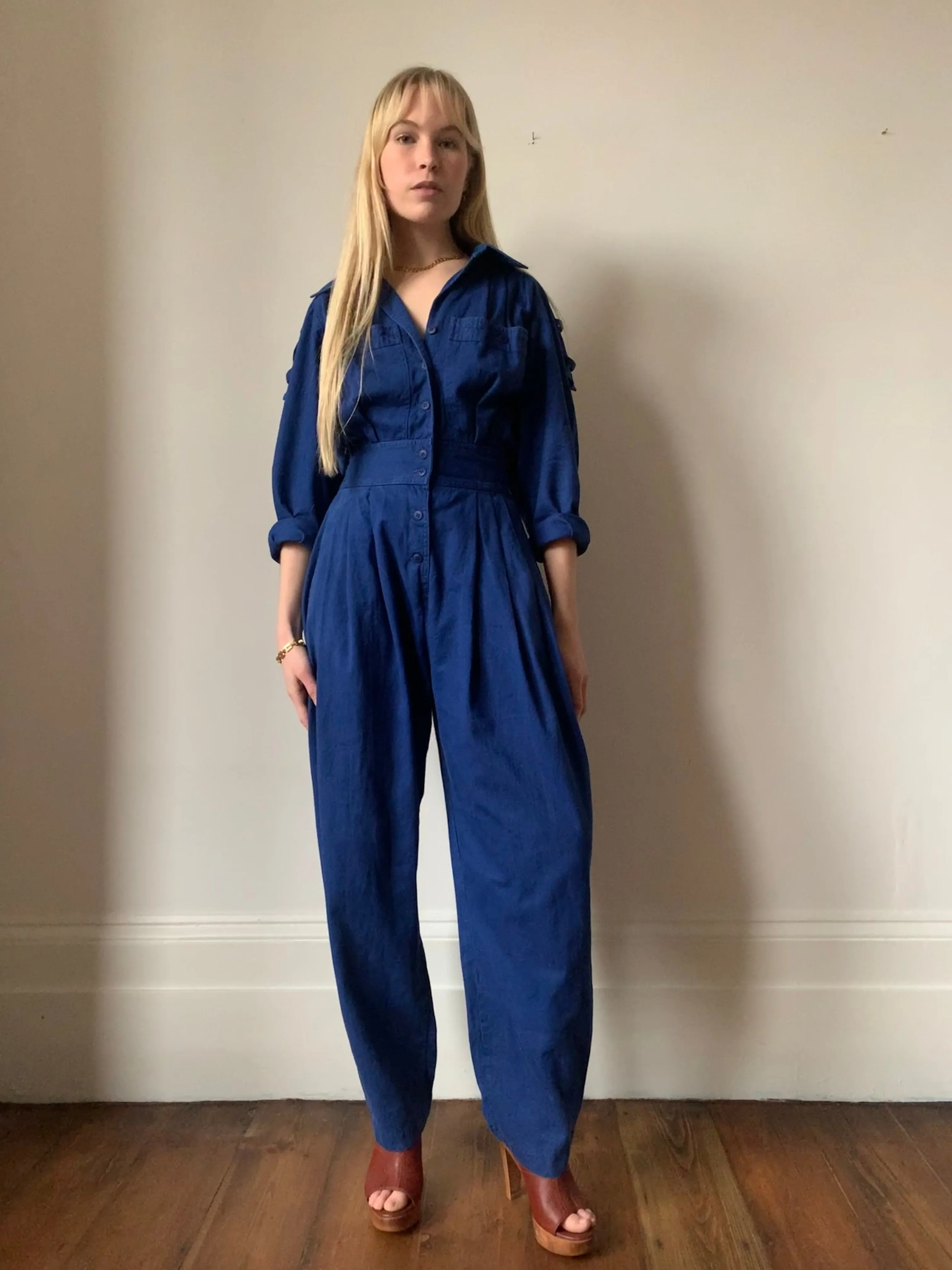Vintage cotton utility style boilersuit