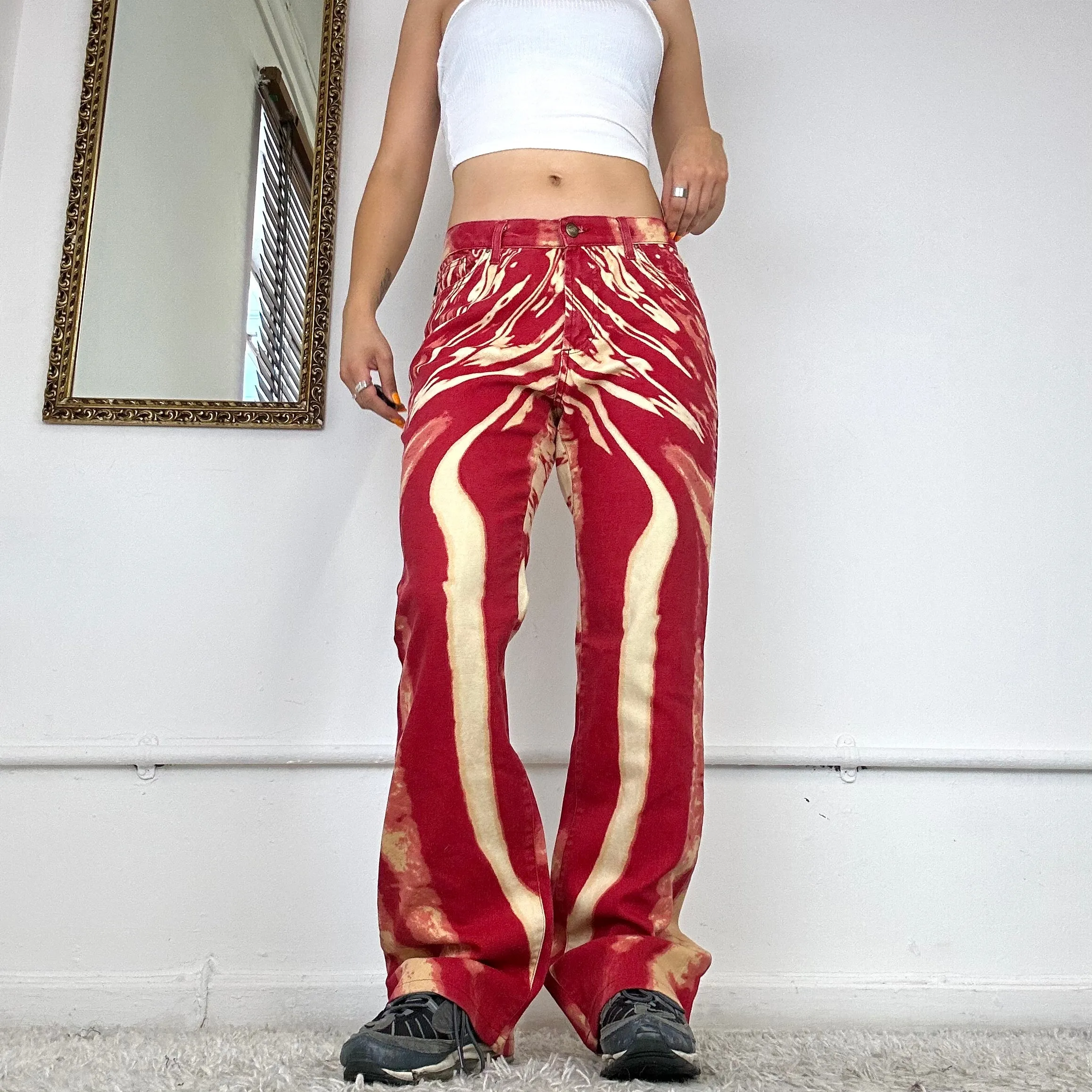 vintage just cavalli patterned trousers